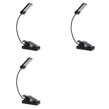 3X Double-Headed Rechargeable, Portable Music Stand Light, Clip- Music Stand Light, Eye Care Book Light
