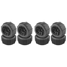 8Pcs 80Mm Snow Sand Tire Wheel for SCY 16101 16102 Pro 144001 144010 12428 124019 HBX 16889 SG1601 MJX H16 16207