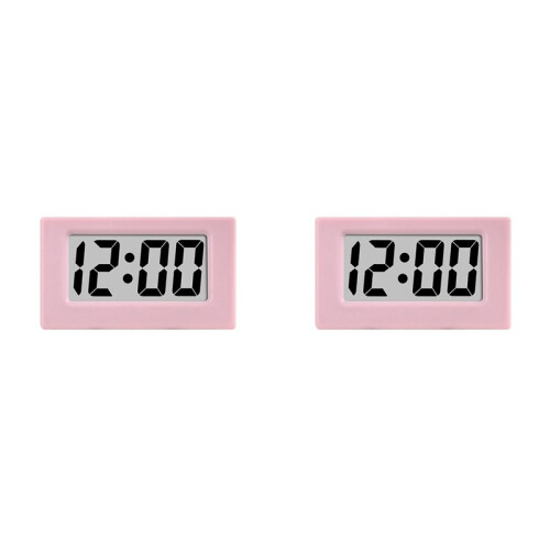 2X  Clock Triangle LED Screen Lectronic Digital Alarm Screen Desktop Clock for Home Office Table Bedroom Decor