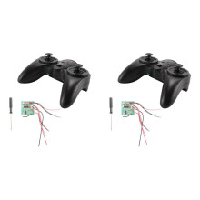 2X 6CH 2.4G Controle Remoto Transmissor de Energia Receptor Sistema de RáDio para DIY RC  Carros 50M Controlando