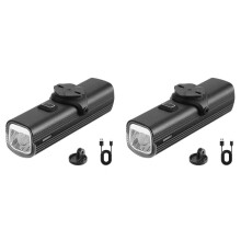 2X USB Rechargeable Bike Light Bike Lights for Night Riding Night Riding 1200 Lumen Brightness Aluminum Alloy Waterproof
