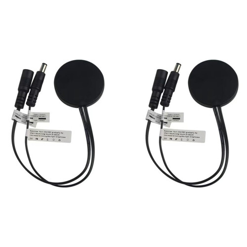 2X Wood Panel LED Touch Sensor Dimmer  Hidden  Touch  for LED Strip Black