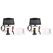 2pcs 5 Inch 800X480 TFT LCD HD Screen Monitor with Dual Mounting Bracket for Car Backup Camera/Rear View/DVD