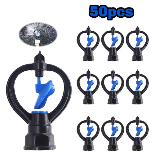 50PCS Butterfly Sprinkler Automatic External Wire Impeller Nozzle 360 Degree Automatic Rotation Spr 1