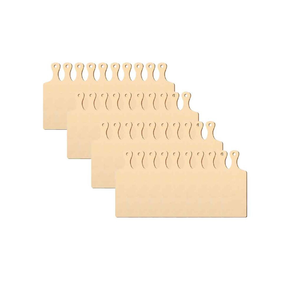 40Pcs Wooden Cutting Board With Long Handle, Small Chopping Board Set For Thanksgiving Cheese Charcuterie Serving 4713114504758