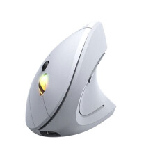 2,4-GHz-Funkmaus, Vertikal, Ergonomisch, Wiederaufladbar, -Maus, 800/1200/1600 DPI, für Laptop, PC, Desktop, Weiß