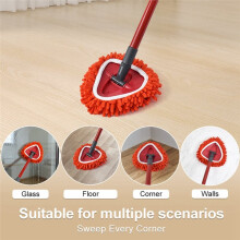 Ersatz-Wischmoppkopf für  Spin Mop-Moppköpfe, Ersatz für  Easywring Rote Mikrofaser-Chenille-Wischmoppbezüge, 3 Stück