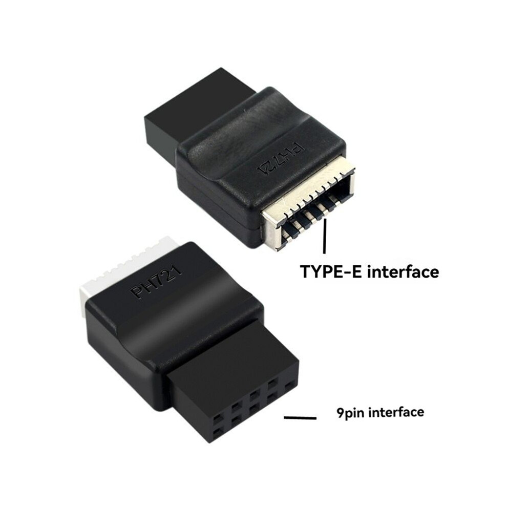 2X Motherboard Usb2.0 9Pin Male To Type-E Female Adapter Type-E Interface Header Adapter 6032797462406