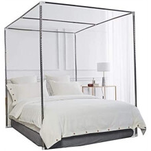 Stainless Steel Mosquito Net Frame with 4 Corner Canopy Bracket, Precise Fit for 1.2x2m Twin Full Queen King Bed