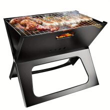 Portable Charcoal Grill Foldable BBQ for Camping and Travel, Lightweight Quick Setup Outdoor Cooking