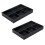 2X 4 Slots Desk Drawer Organizer, Pu Leather Drawer Storage Organizer Divider (Black) 1