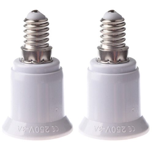 2X E14-E27 LED Light Lamp Screw Bulb Socket Adapter Converter
