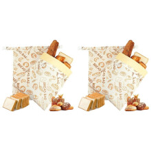 Reusable Beeswax Bread Bags(4 Pack), Beeswax Bags for Sourdough/Homemade Bread, Natural Cotton Bees Wax Bag