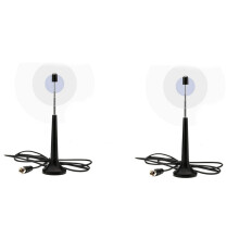 2X 72-868Mhz Radio TV FM DTMB Antenna Telescopic 15Dbi High Gain Antenna with F Male Connector