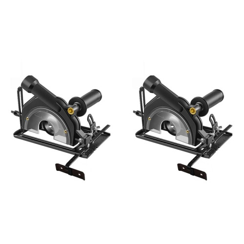2X Convertidor de Amoladora Angular Manual A Soporte de Base de Corte, Ranurado de Profundidad de 0 A 40 mm, Herramientas para Amoladora Angular de