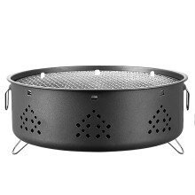 Portable Barbecue Grill Dark Gray Compact MultiFunction Charcoal BBQ for Outdoor Cooking 30x10.5x31.5