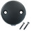 Bathtub Overflow Drain Cover Black Double Hole Design Replacement Tub Overflow Face Plate 1