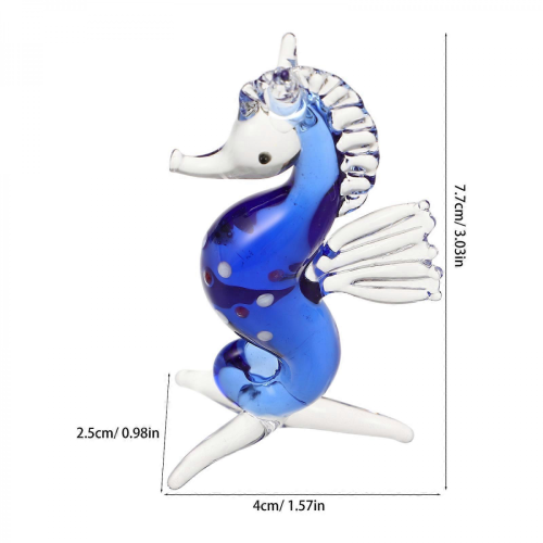 Krystallfigur av sjøhest i glass for dekorskulptur 1