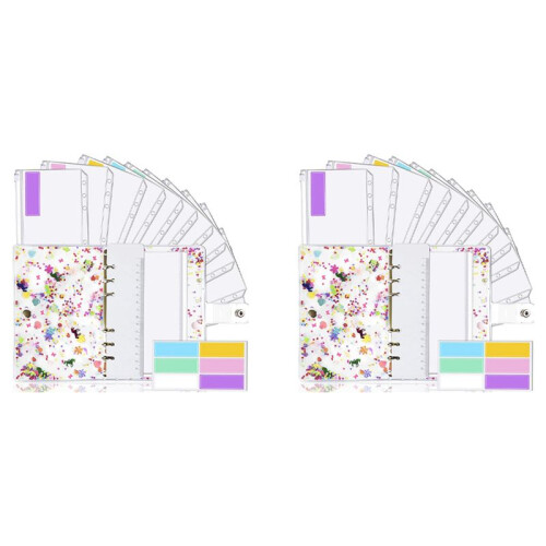 2X A6 Binder,Budget Binder,Used for Budgeting,Budget Planning Notepad, Cash Envelope Binder,  with Budget Envelope