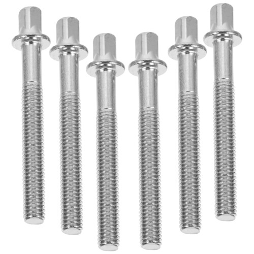 6pcs Bass Drum Tension Rods Set, Durable Square Head Hardware for Stable Drumhead Tuning