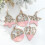 Snowman Christmas Tree Ornament Pink Painted 1 Piece 4