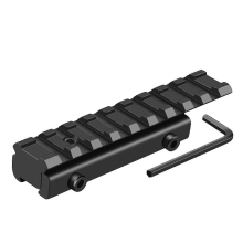Adapter szyny Picatinny z jaskółczym ogonem 11 mm do 20 mm, szybka przedłużka, kompatybilność z dwiema szynami, czarny, 75 mm
