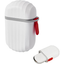 Leakproof Travel Soap Case with Lid, Waterproof Drainage Soap Holder for Shower, Gym, Camp, Bathroom, Vertical White