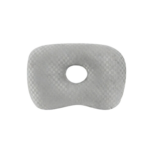 Organized Pillow For Side Positions To Reduce Ear-Light Grey
