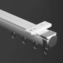1.8m White Ceiling Curtain Track Set HeavyDuty Room Divider Rail for Living Room Bedroom Shower