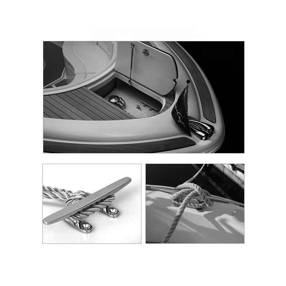 Stainless Steel Cleat Foldable Boat Cleats Folding Deck Mooring Cleat Flush Mount Cleat,4Pcs,6Inch 6031819203669