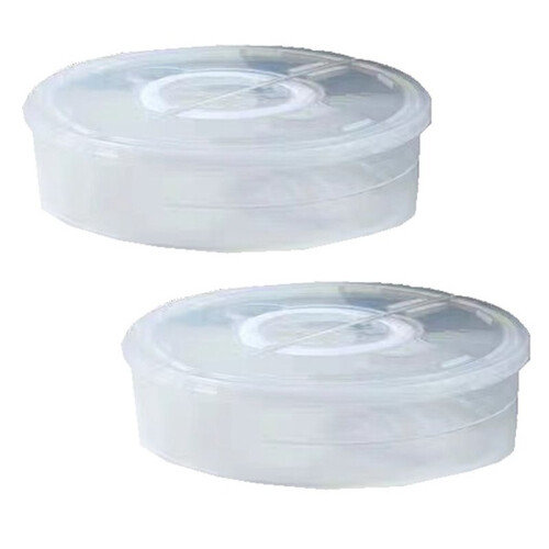 4X Plastic Pie Box with Lid Fresh-Keeping Box Pie Box with Handle Pie Box Suitable for Transport 1
