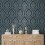 Fine Decor Fine Decor Crown Estelle Damask Navy Wallpaper Textured Paste The Paper 4