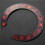 2 Pcs Soundhole Rosette Decal Sticker with Red Pattern for Acoustic Classical Guitar Parts Replacement 5