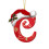 Christmas Tree Ornaments Initial with Red Hat 26 Letters 2