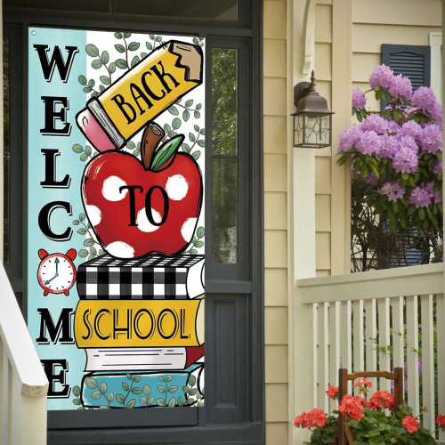 Tilbage til skolebanner 180x90cm polyester dørbeklædning 2