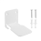 2-Pack Metal Floating Bookshelves, Wall-Mounted, Black & 4