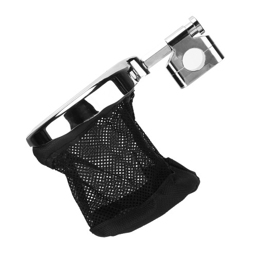 Foldable Aluminum Motorcycle Handlebar Cup Holder 22mm Universal Fit with Electroplated Finish