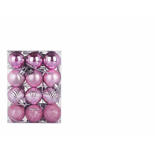Bolas de Navidad rosas, 1,18 pulgadas, 48 piezas 2