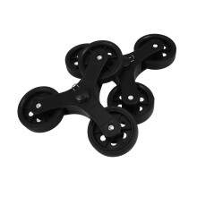 2 Pcs Shopping Cart Wheels Triangle Casters Heavy Load Support Smooth Steering for Grocery and Luggage Carts