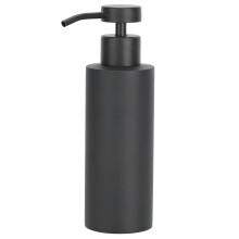 Stainless Steel Soap Dispenser Manual Press Refillable Countertop Pump Bottle for Bathroom Kitchen Black
