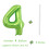 Baloane folie verzi Number4, 40 de inci (pachet de 4) 4