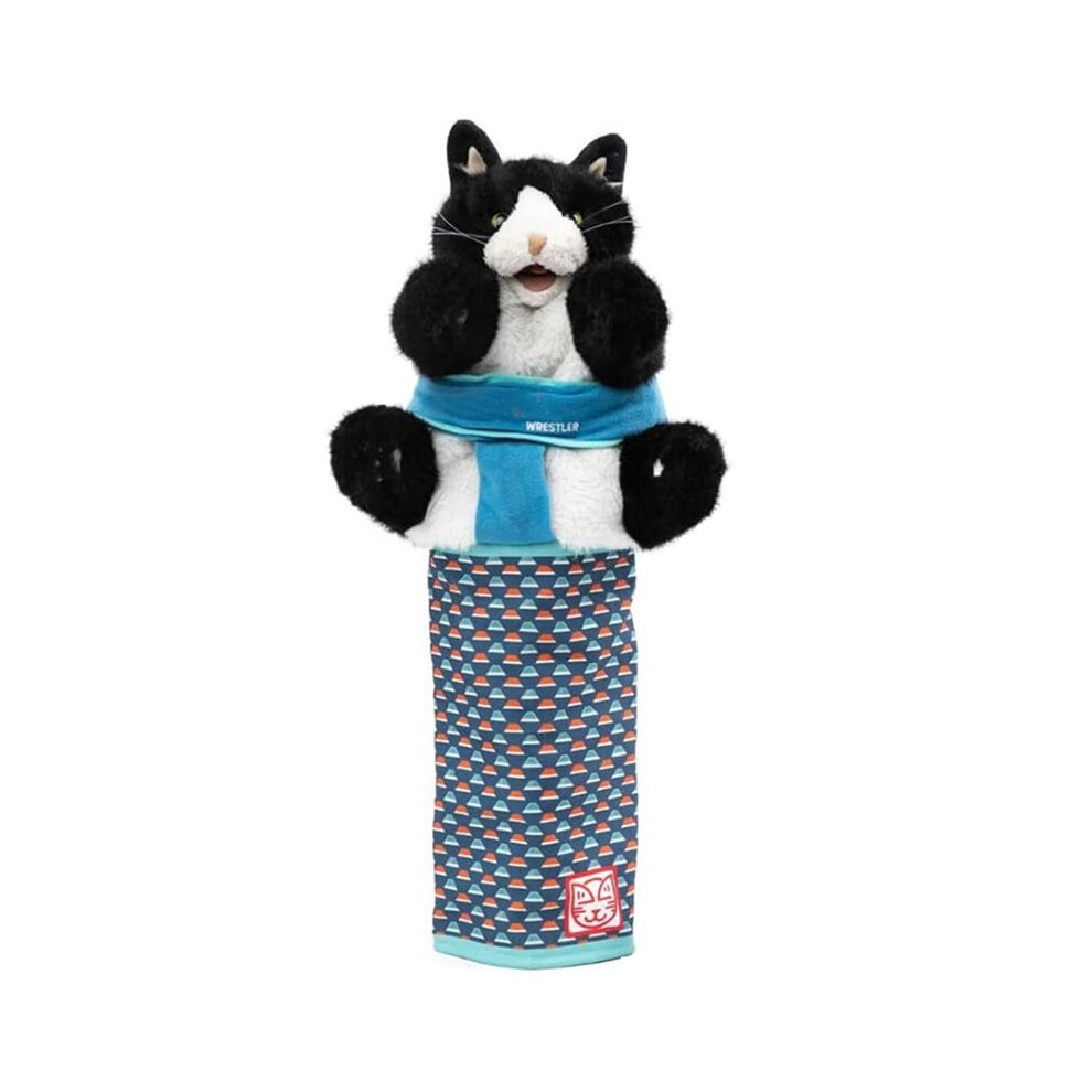 Brecantia Cat Wrestling Glove Puppet Toy - Interactive Cat Wrestler Hand Mitt With Protective Sleeve And Catnip Enrichment
