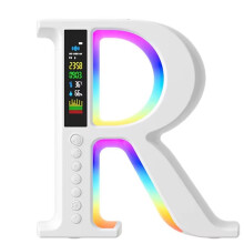 New R Wireless Charging Speaker Portable Radio Atmosphere Light Lyrics Subtitle Display Speaker