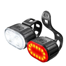 Fahrrad-Vorder- und Rücklichtset, USB-Wiederaufladbar, Wasserdicht, MTB-Rücklicht