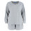 CTM Women's Waffle Knit V Neck Pyjama Set 3