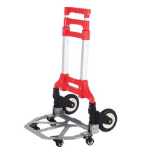Folding Hand Truck Aluminum Alloy Utility Cart with Quiet Rubber Wheels 70Kg Load Lightweight Foldable Design
