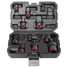 11-Teiliges Schlagschrauber-Steckschlüssel-Adapterset-Schlagschrauber-Geeignete Bohrschrauber-Steckschlüssel-Adapter und