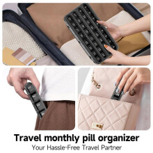 Monatlicher Pillenorganizer, 1-Mal Täglich Pillendose, Monats-Pillenbox für Reisen, 31-Tage-Tagesmedikamentenbehälter