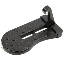 Foldable Car Door Step with Safety Hammer & Anti-Skid Wheel - Durable Aluminum Alloy, Multi-Functional Roof Rack Hook