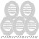 5Pack 6.5" RV Ceiling Vent Covers for Inside , RV AC Vent Cover Replacement, Fits 4-5/8" Ducts, Rotatable Slats 1